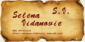 Selena Vidanović vizit kartica